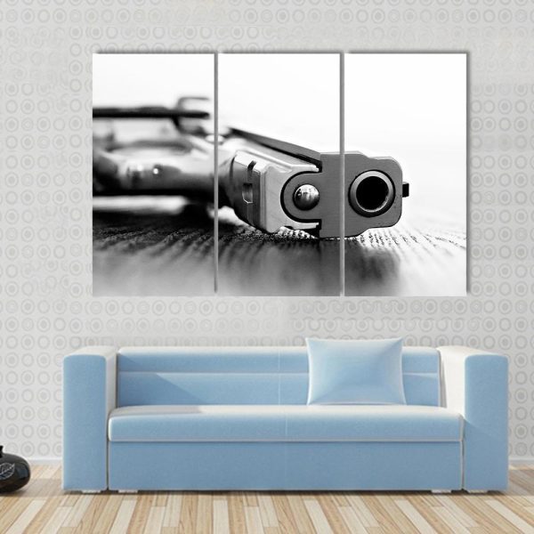 9mm Gun Canvas Wall Art Supply