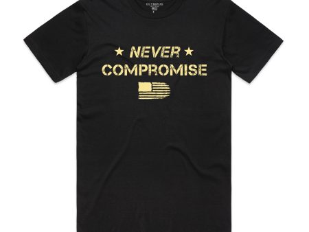 NEVER COMPROMISE TEE - BLACK Discount