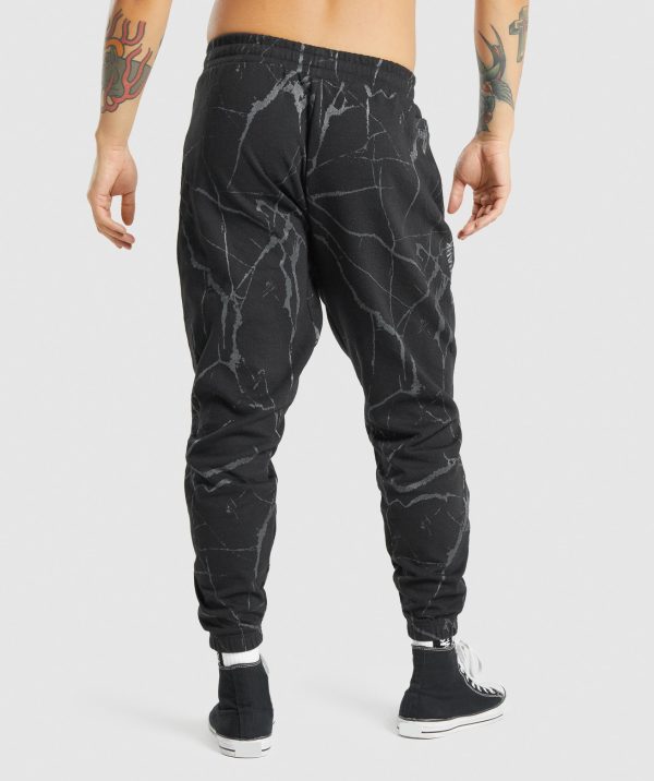 Gymshark Power Joggers - Black Print For Sale