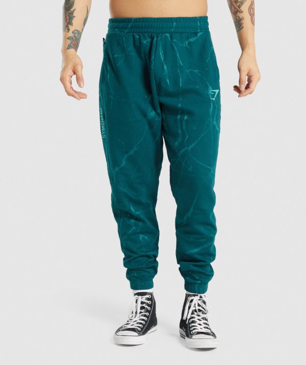 Gymshark Power Joggers - Teal Print For Sale