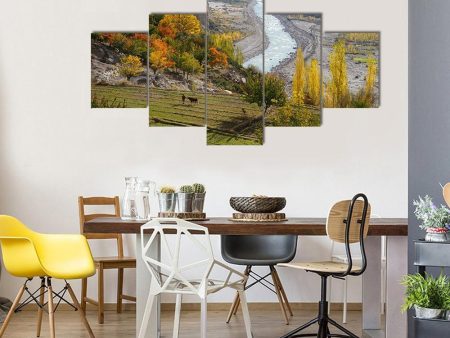 Agricultural Field Near Hunza Valley Canvas Wall Art Hot on Sale