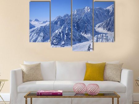 Alaskan Mountain Covered With Snow Canvas Wall Art Discount