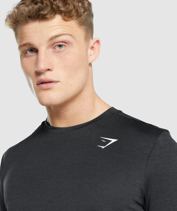 Gymshark Arrival Marl T-Shirt - Black Marl Hot on Sale