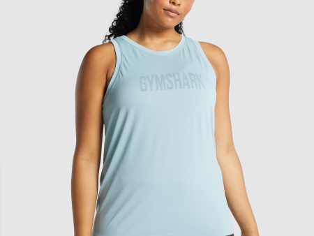 Gymshark Fit Seamless Loose Tank - Blue Sale