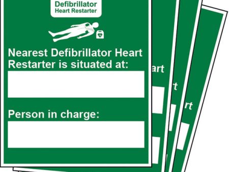 NEAREST AUTOMATED DEFIBRILLATOR SIGN Online Hot Sale