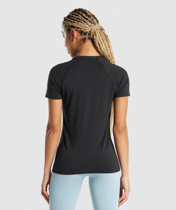 Gymshark Fit Seamless Loose T-Shirt - Black For Sale