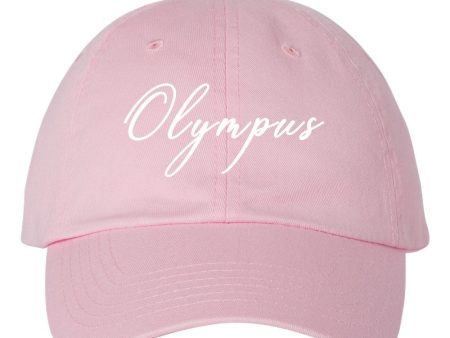 Olympus cursive dad hat -Pink Cheap