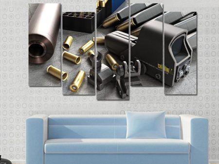 Assault Rifle Accessories Canvas Wall Art For Sale