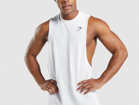 Gymshark Critical 2.0 Drop Arm Tank - White Cheap